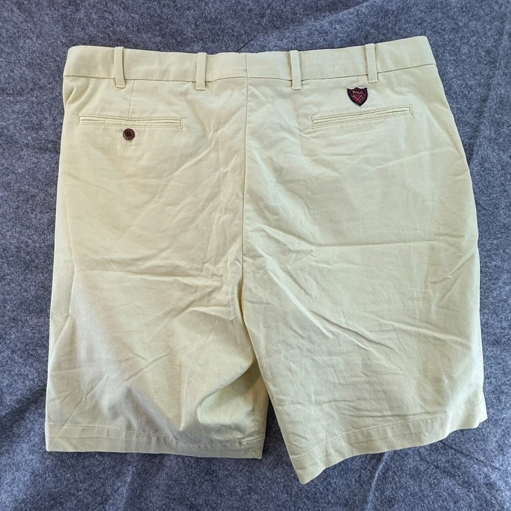 Polo Ralph Lauren Golf Shorts Men 38 Yellow Chino Flat Front Classic fit‎